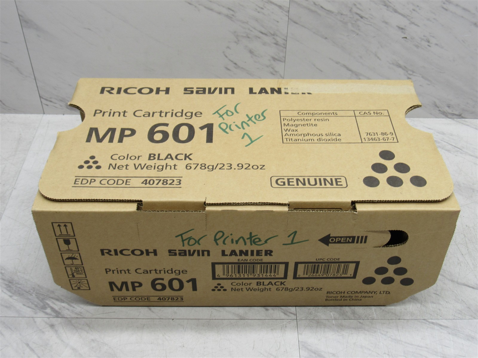 NEW Ricoh Savin Lanier MP 601 407823 Black Toner Cartridge Geunine OEM