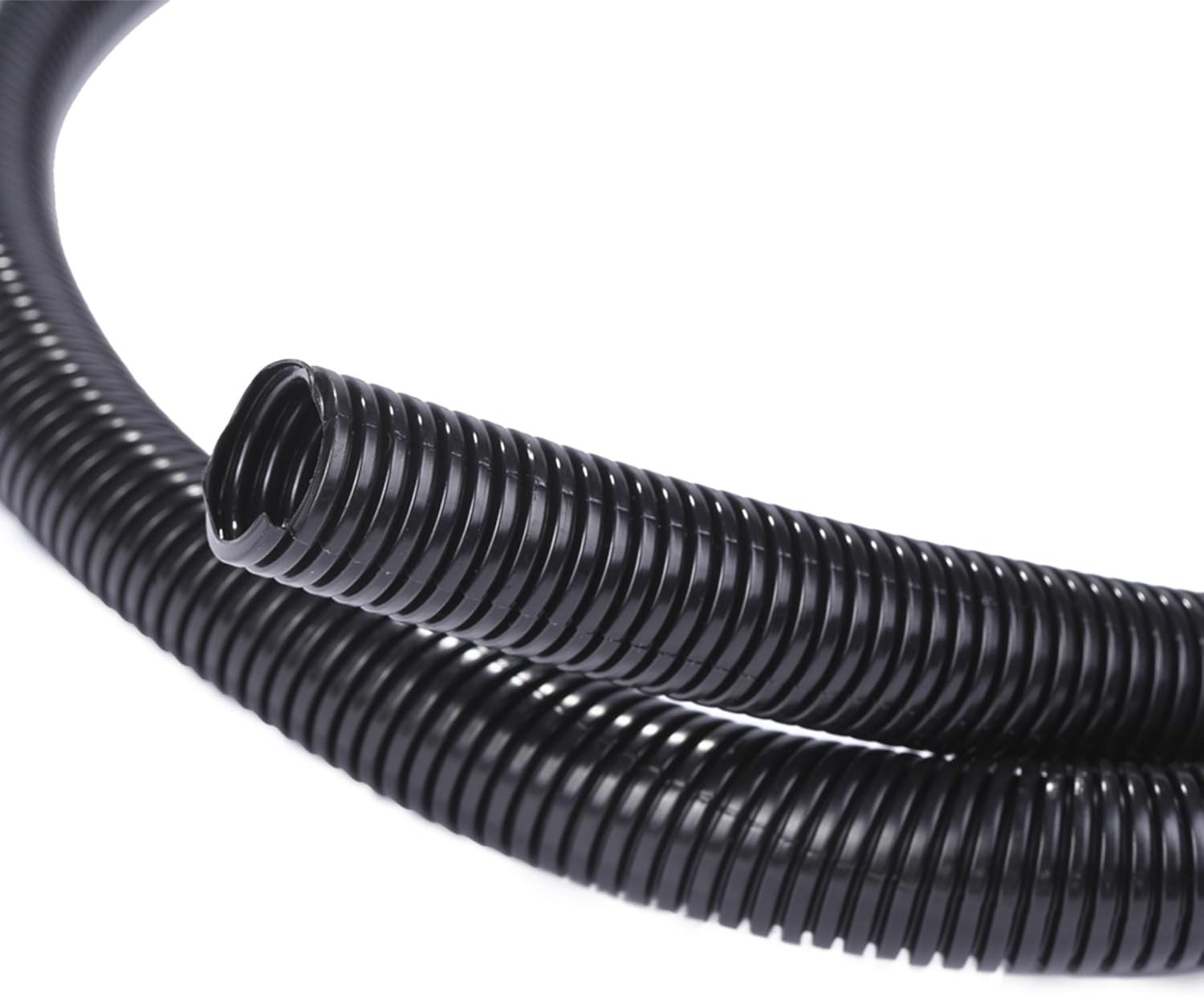 25Ft - 1/4 Inch Split Wire Loom Tubing - Black