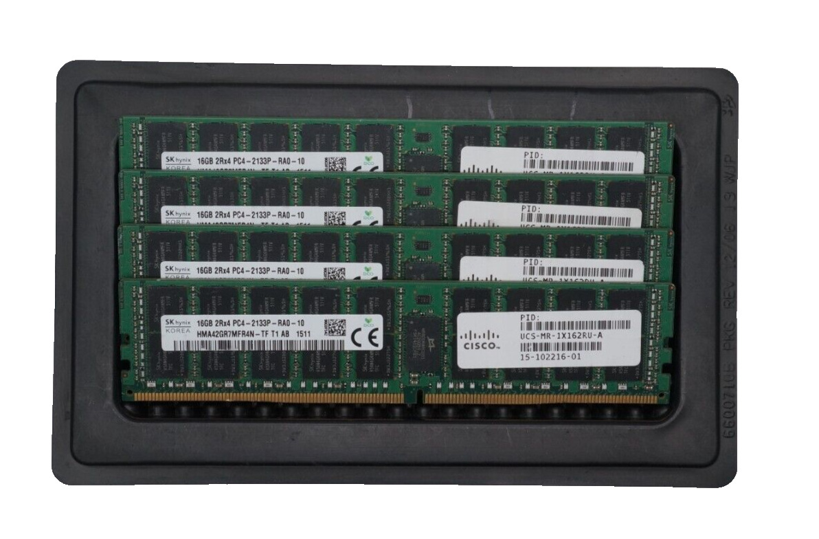 Hynix 64GB 4x16GB 2Rx4 PC4-2133P DDR4 Server Memory - HMA42GR7MFR4N-TF