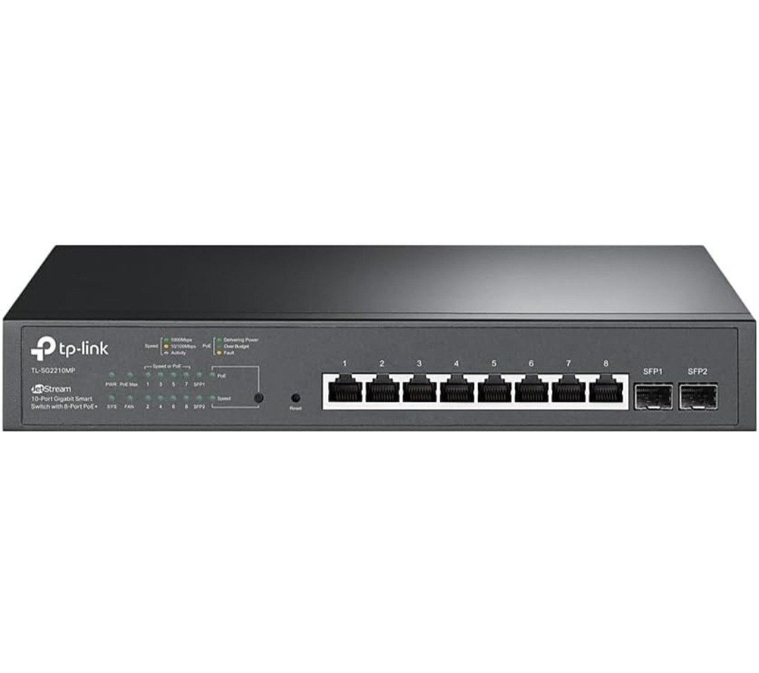TP-LINK TL-SG2210MP JetStream Omada 10Port Gigabit Smart Switch with 8-Port PoE+