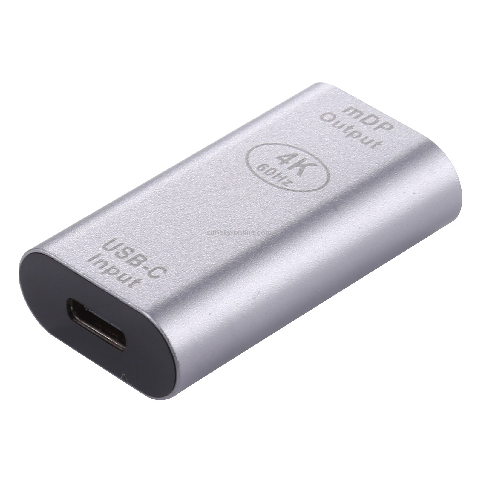 Adaptador de aleación de aluminio tipo C / USB-C hembra a mini DP hembra (plata)
