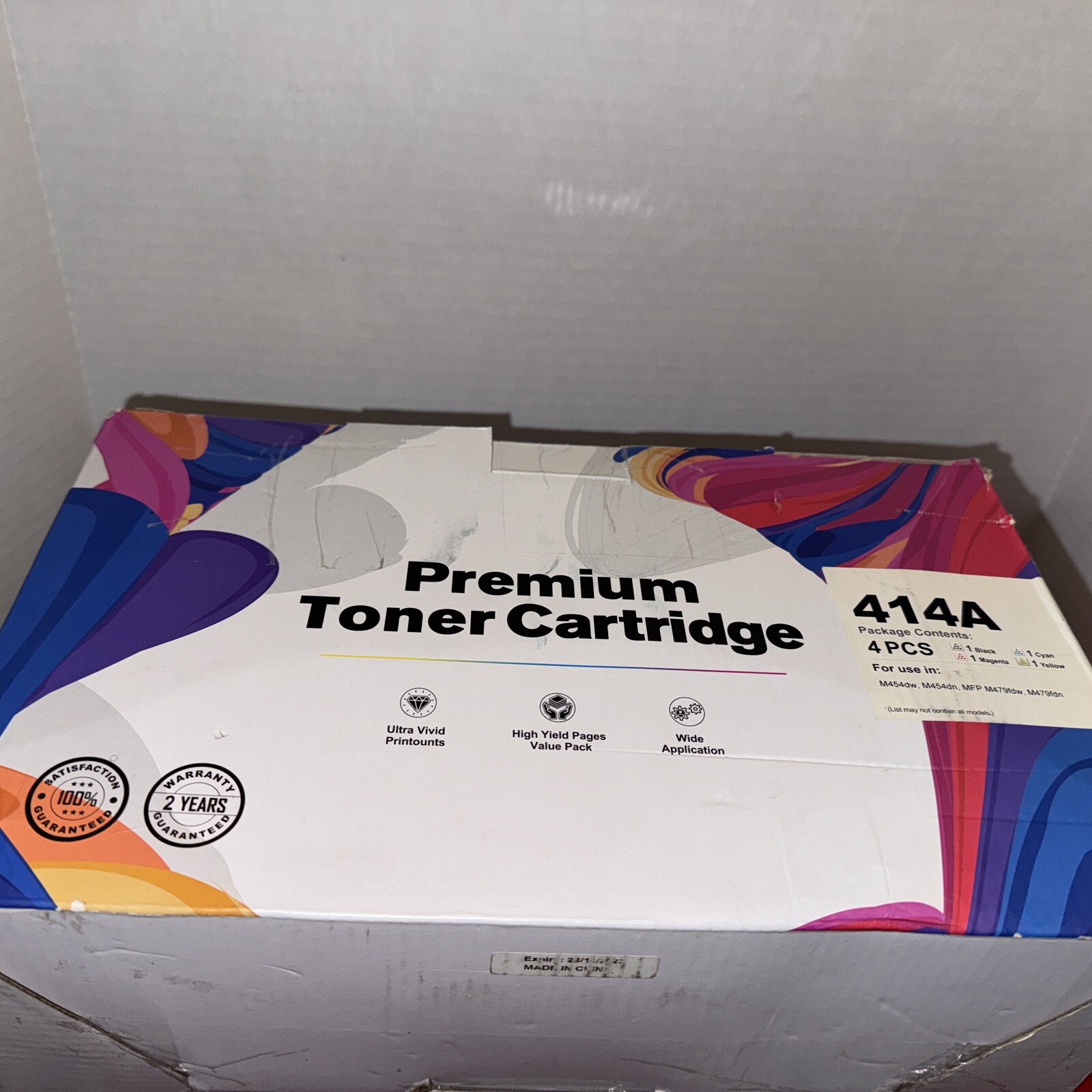 4 PCS Toner Cartridge Replacement for HP 414A 1 Black 1 Cyan 1 Magenta 1 Yellow