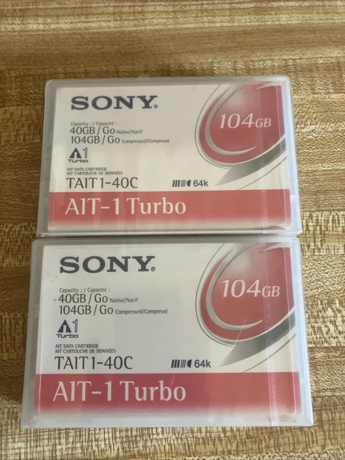 Sony 104 GB Data Tape Lot Of 2