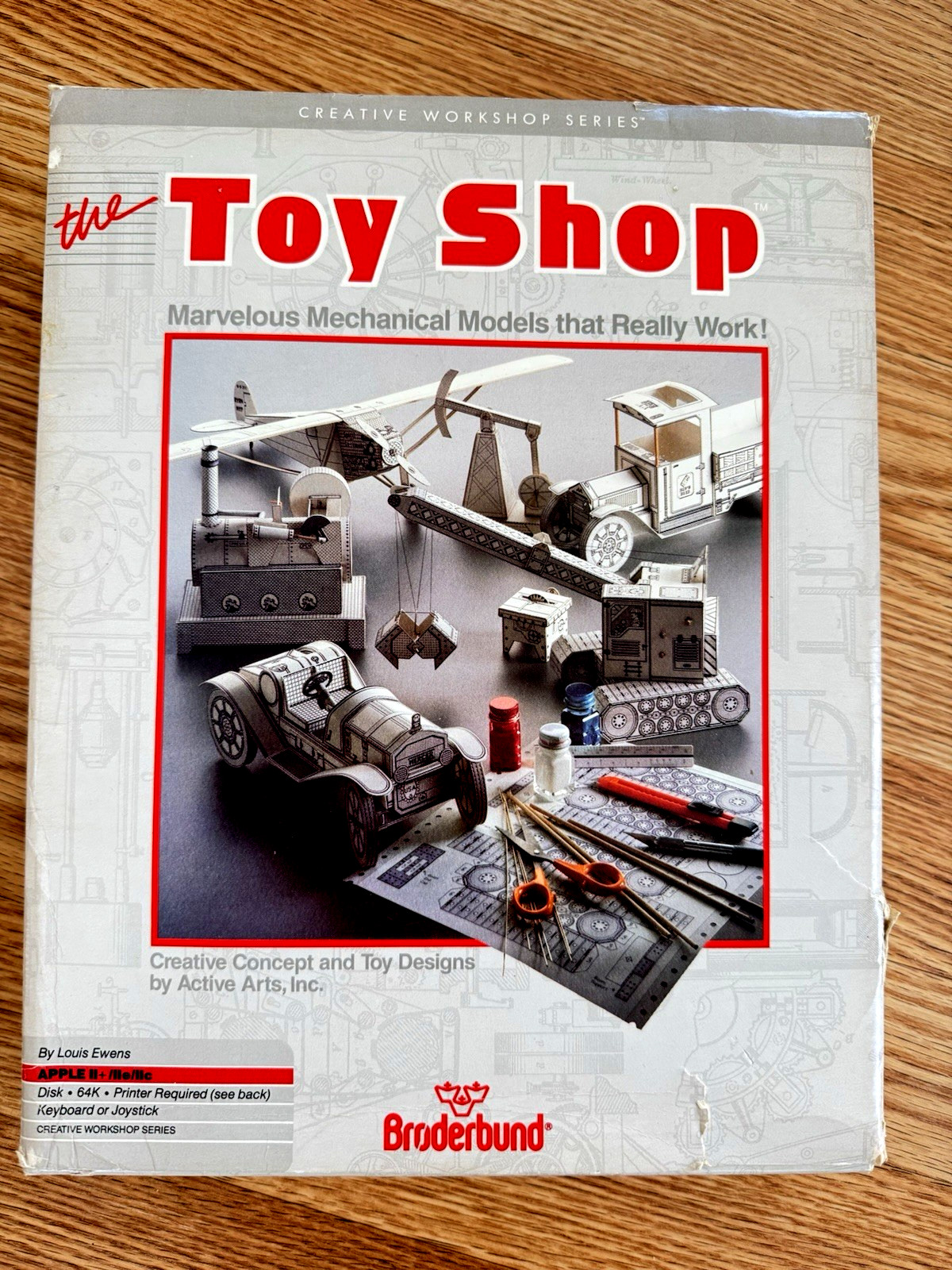 Vtg The Toy Shop (Broderbund)  w/Box, Disks, Manual & Parts – Apple II+/IIe/IIc