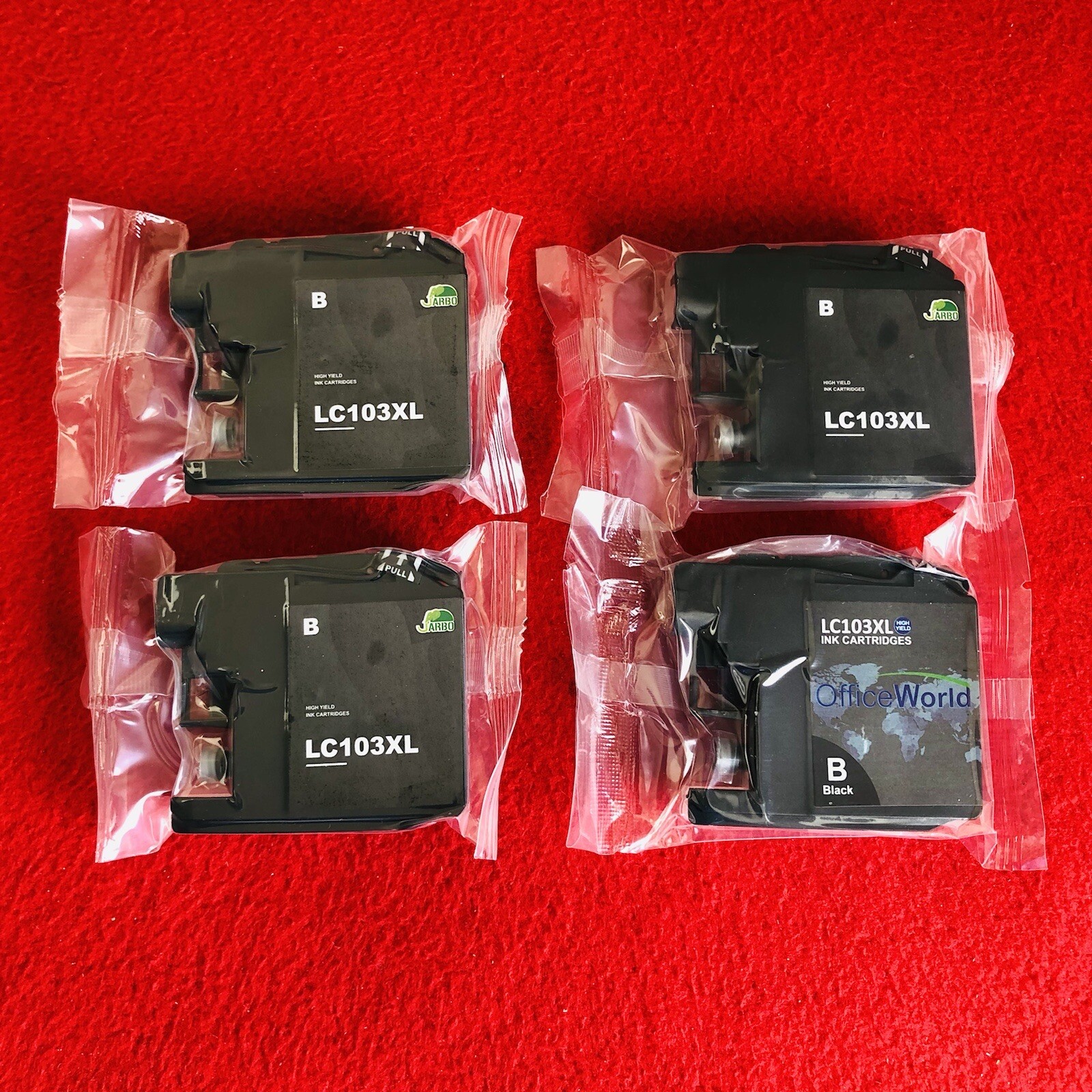 4 X JARBO & Office World Compatible Ink Cartridges for Brother LC103XL New Packs