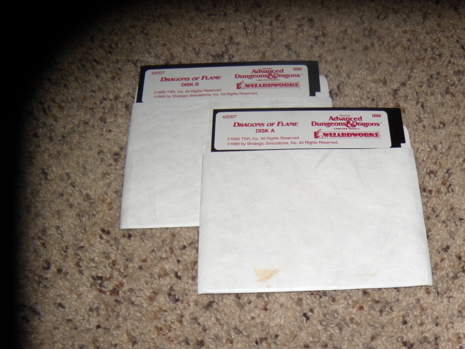 Advanced Dungeons & Dragons: Dragons of Flame PC IBM Game 5.25" disks Mint