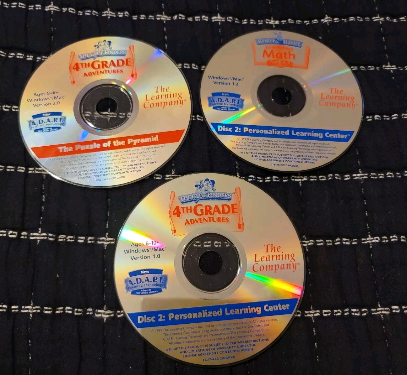 READER RABBIT 4th Grade Adventures and Math Homeschool Lot of 3 READ