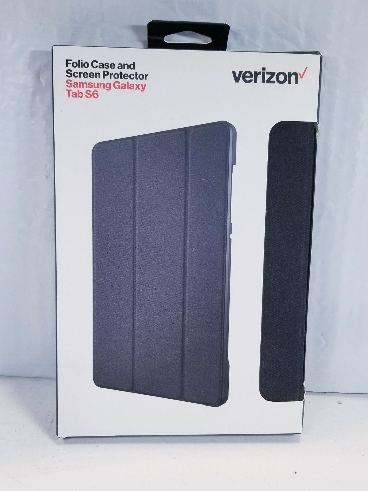 Verizon Folio Hard Case and Screen Protector for Samsung Galaxy Tab S6 - Black