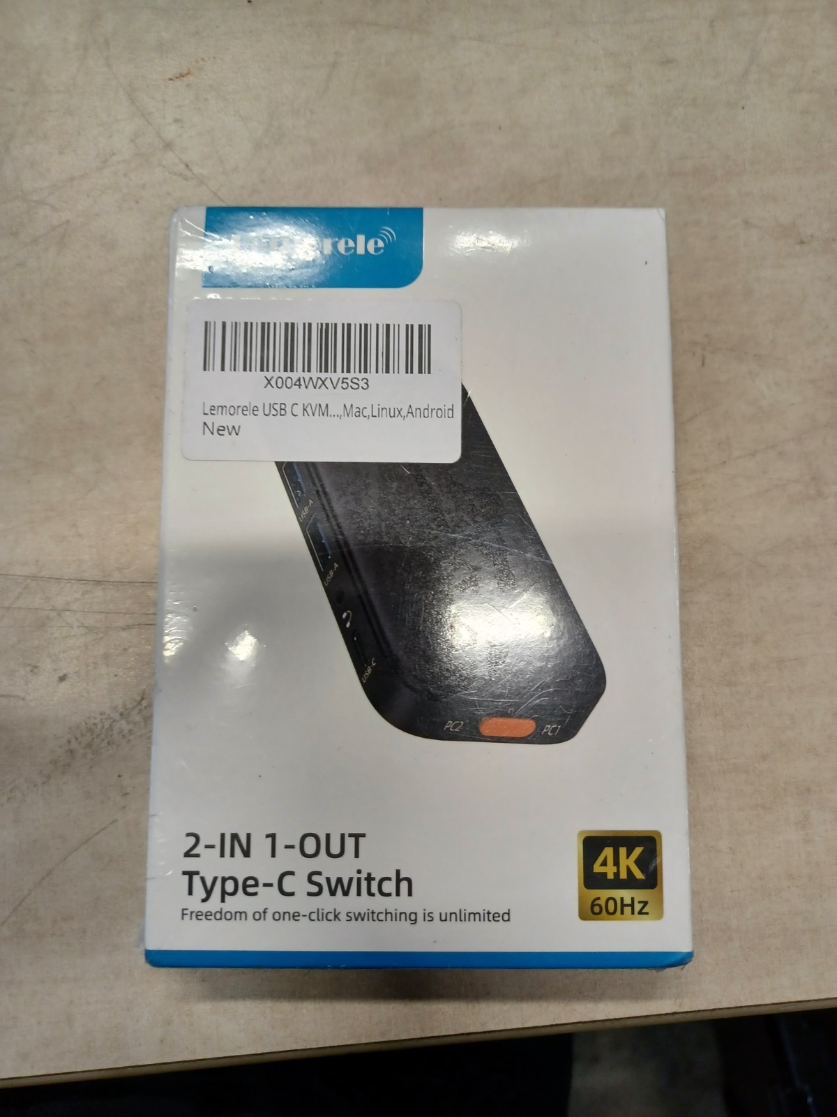 Lemorele USB C KVM Switch, 2 Computer Sharing 4K60Hz HDMI Monitor