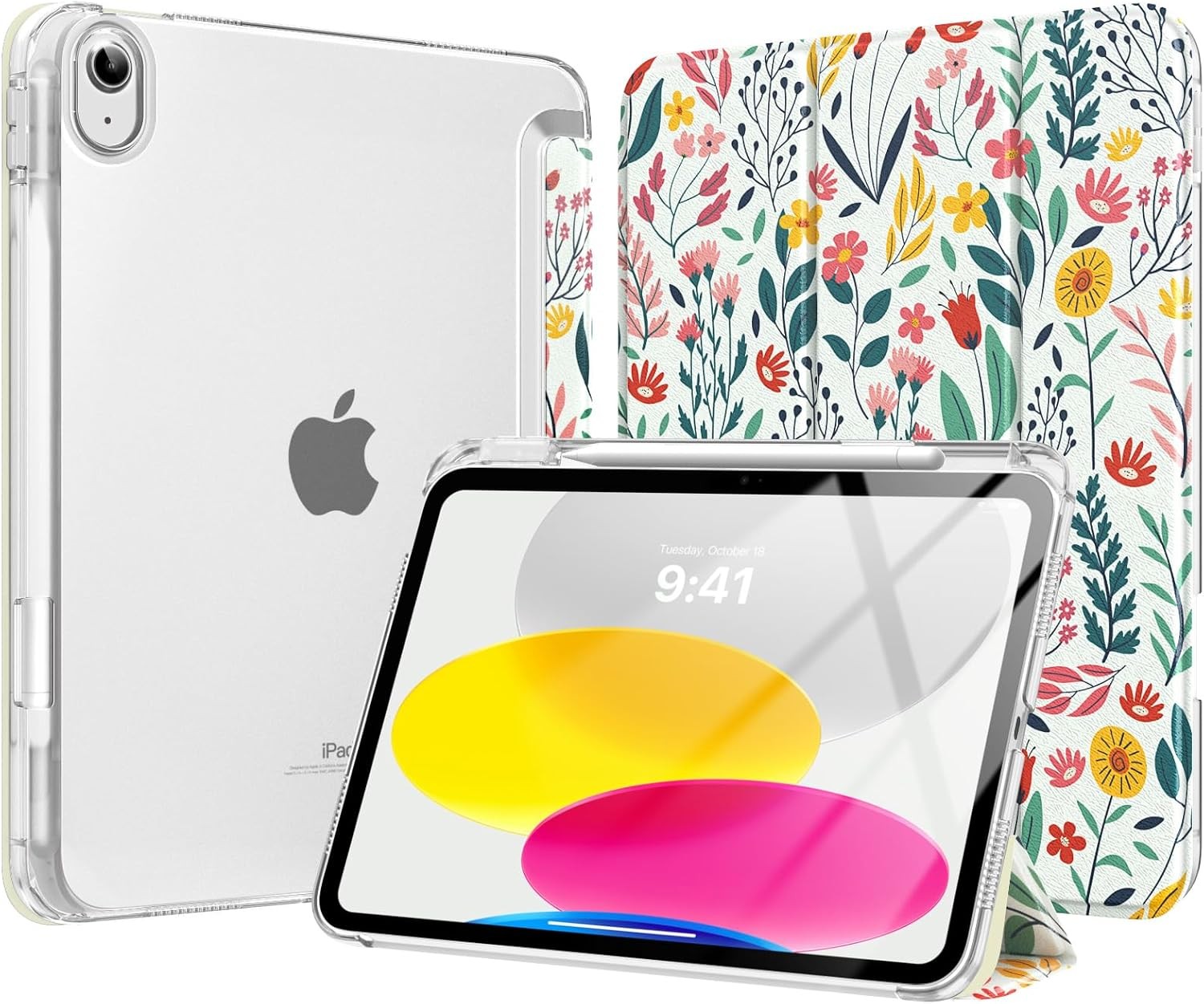 Slim Light Trifold Case for iPad 11th Gen 11 Inch 2025, Includes Pencil Holder