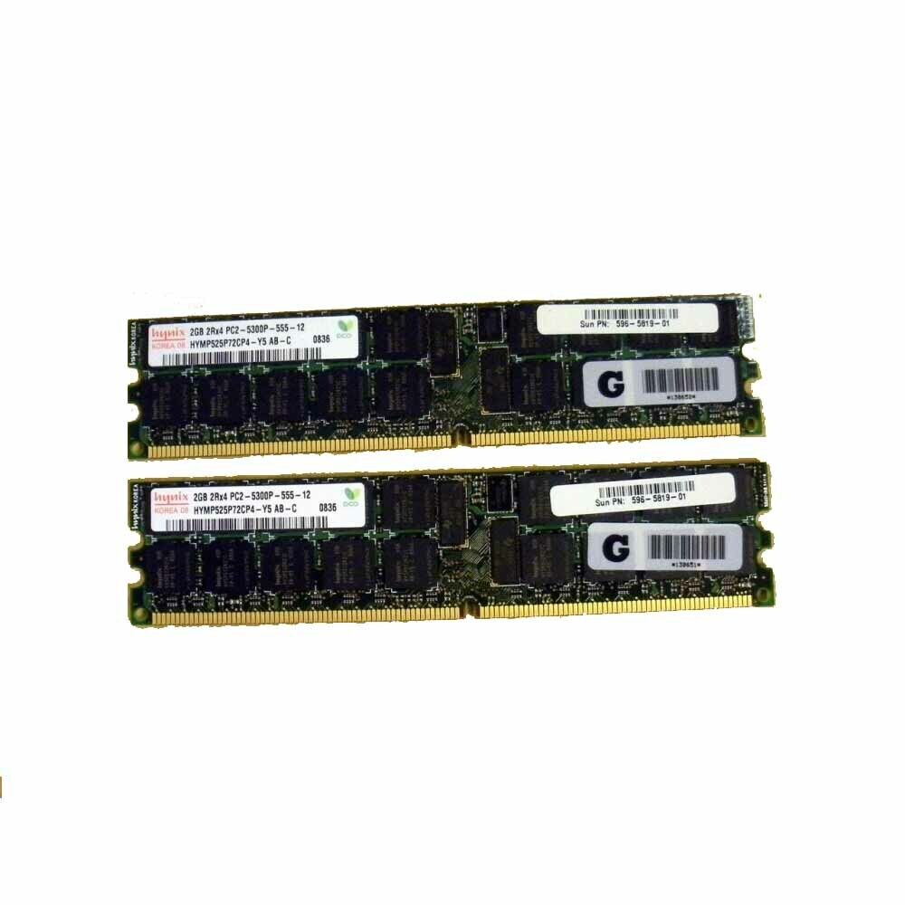 Sun 596-5819 Memory Kit 4GB 2x 2GB DDR667 PC2-5300