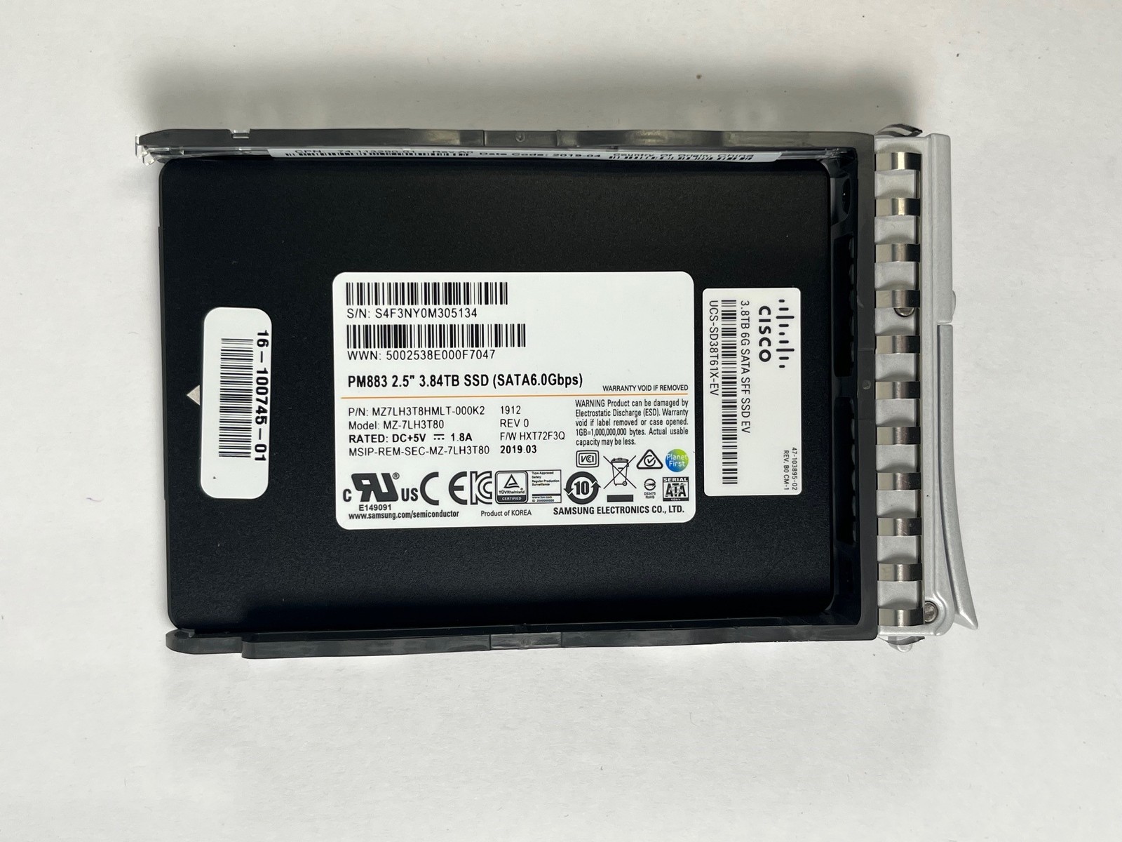 Cisco UCS UCS-SD38T61X-EV 3.8TB 2.5" 6G SATA SSD Enterprise
