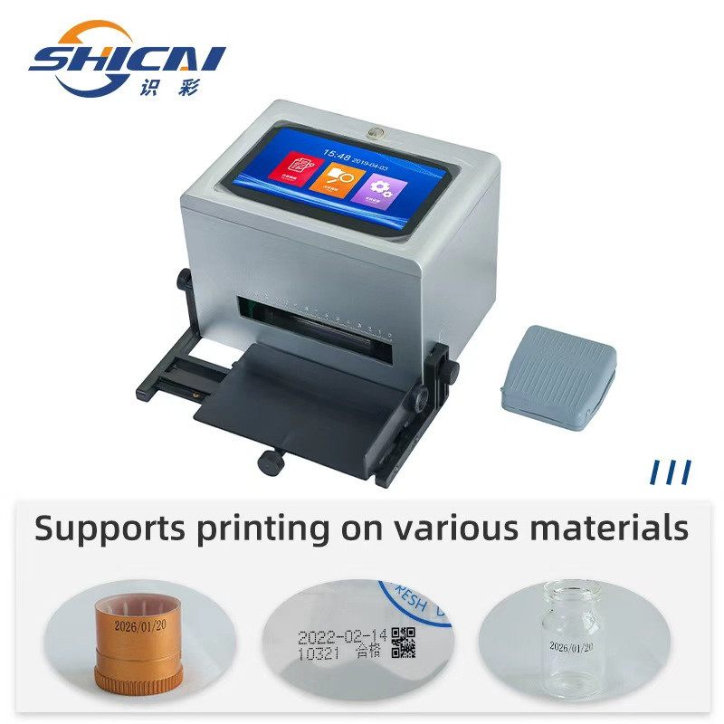 12.7mm Desktop TIJ Printer for Bottle Jar Can Curved Surface Expiry Date Code