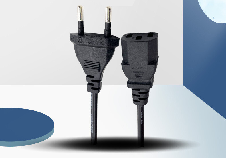 US EU Plug 3-Pinzi AC Adapter Power Cable For PC Computer Monitor Printer TV