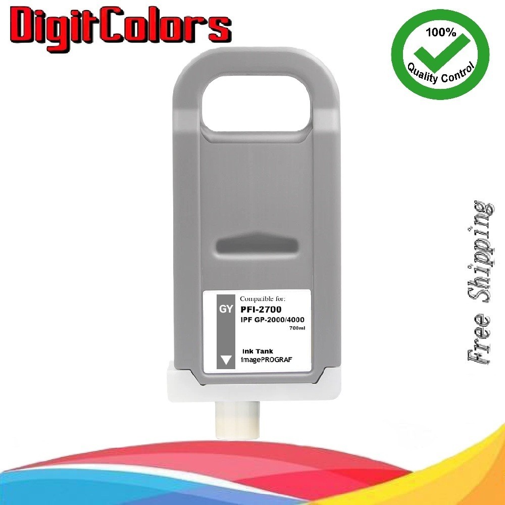 PFI-2700 Ink Cartridge Gray for Canon imagePROGRAF IPF GP-2000 GP-4000