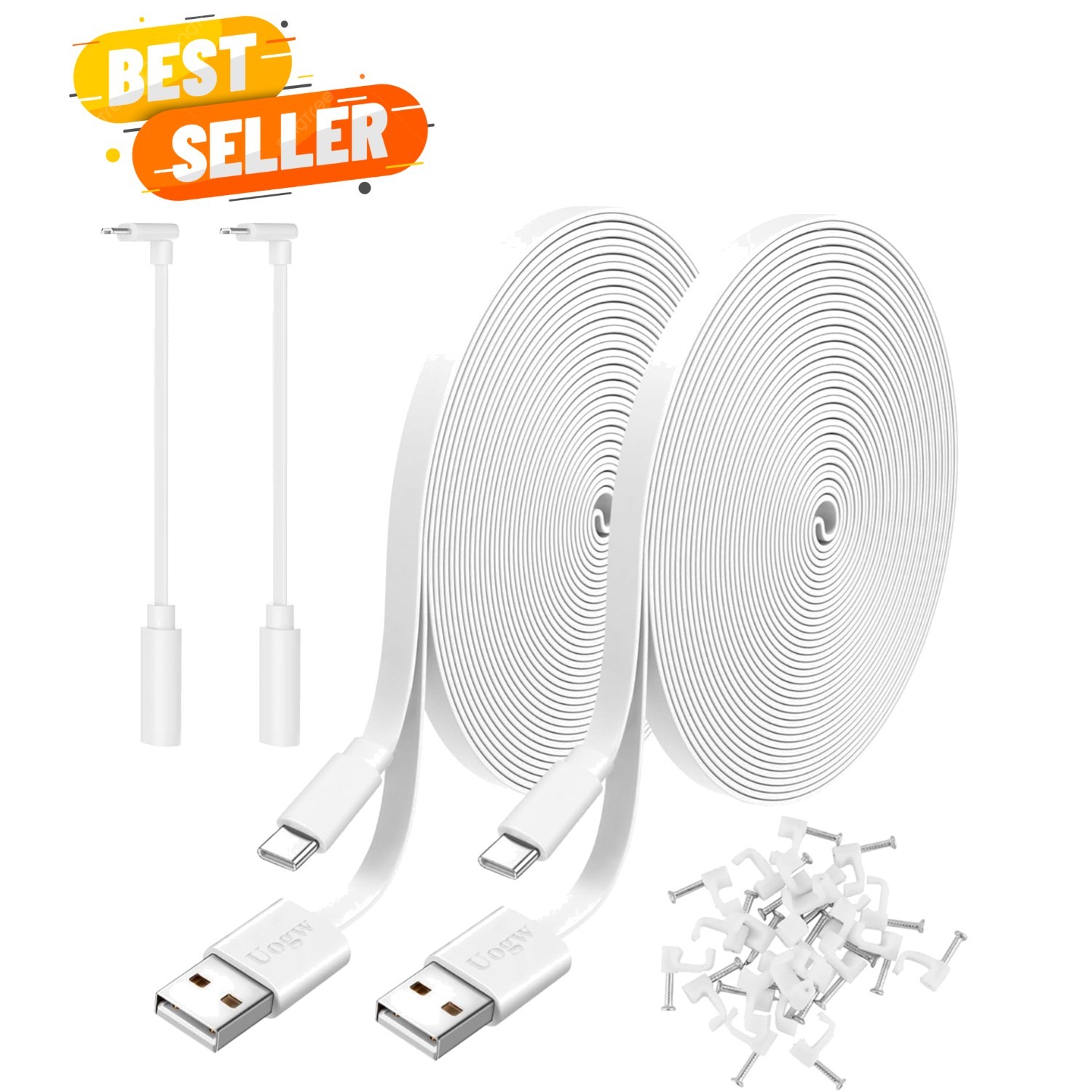 2 Pack 10FT Power Extension Cable Compatible with Wyze Cam v4/v3/OG,Wyze Cam ...