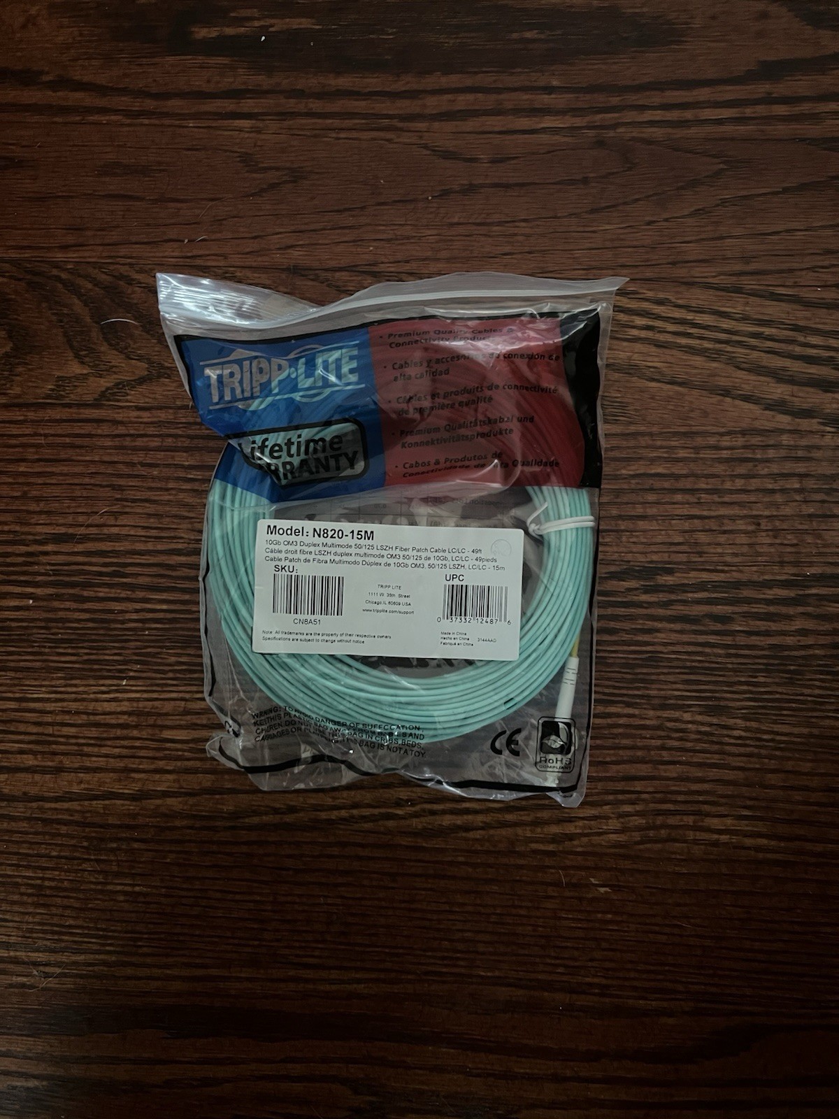QTY 13 Tripp Lite N820-15M 10Gb OM3 Duplex Multimode 50/125 LC/LC Fiber Cable