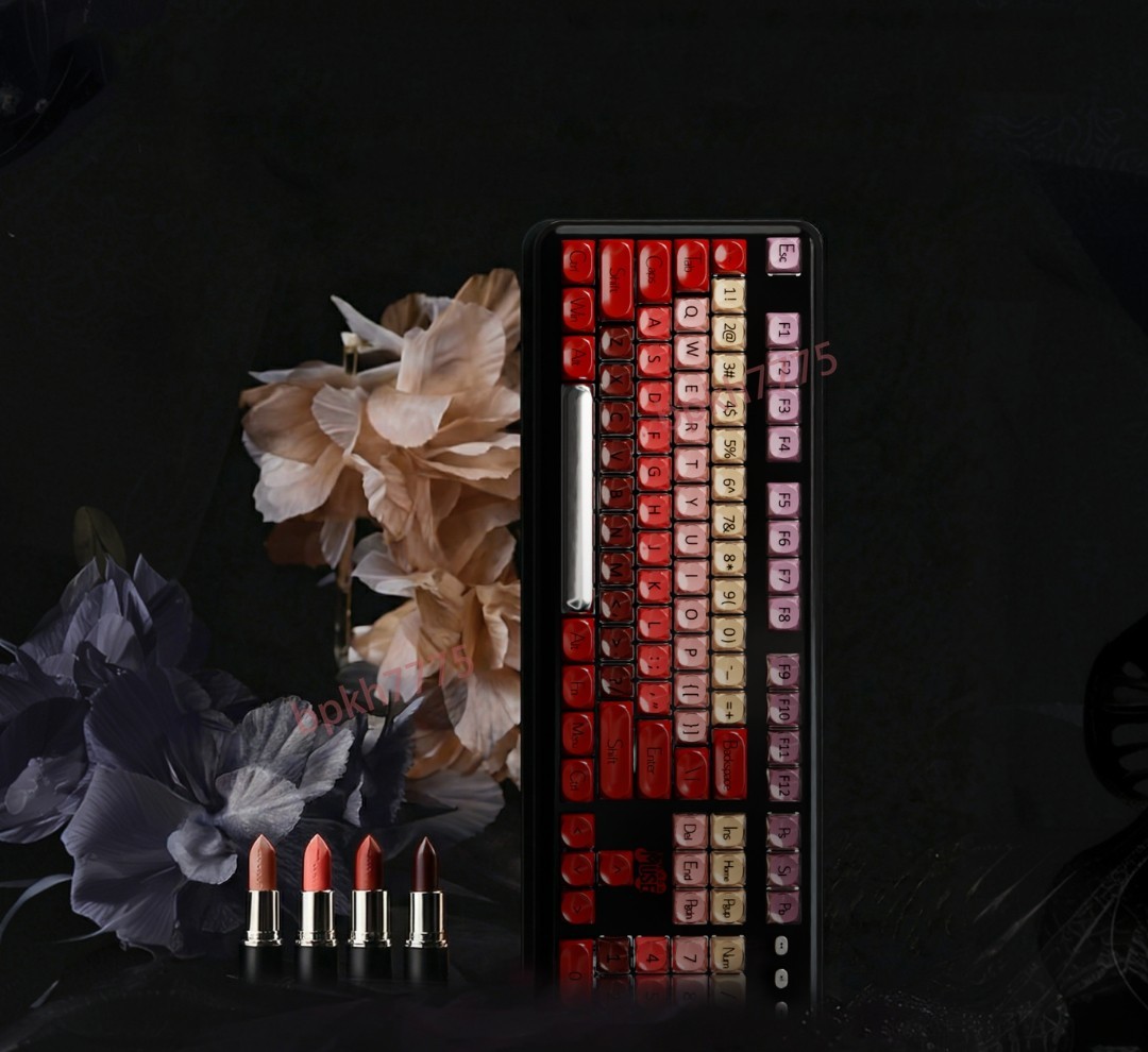 EWEADN M98 Lipstick Foundation Tri-Mode Mechanical Keyboard 1.65'' TFT For PC