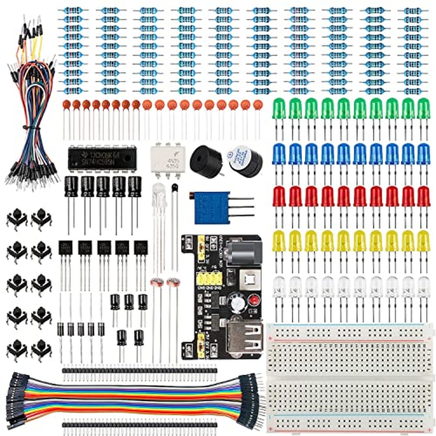 Smraza 298 Pieces Electronics Starter Kit with Breadboard for Arduino