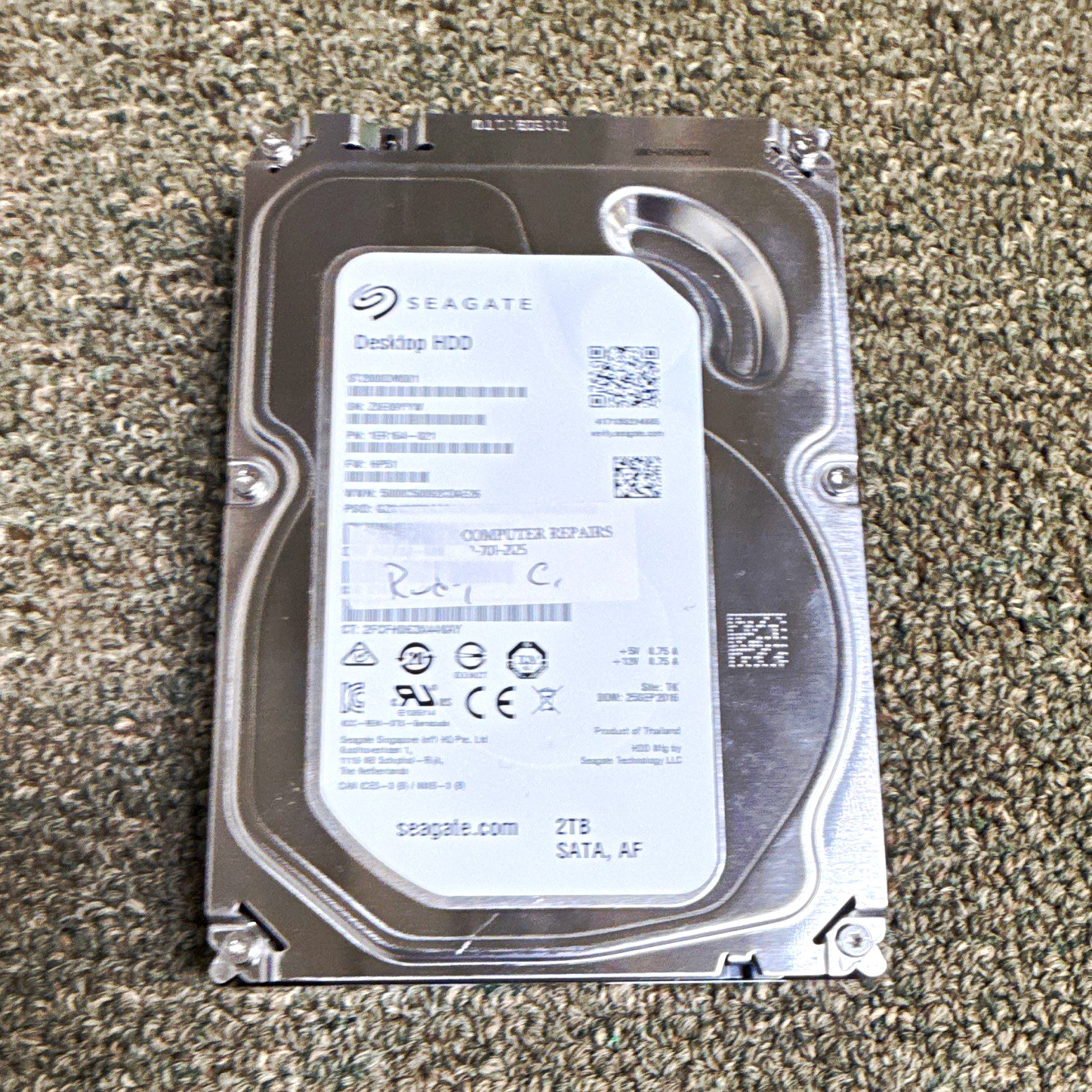 Seagate Desktop HDD ST2000DM001 2TB 3.5in SATA 7200RPM 64MB HDD