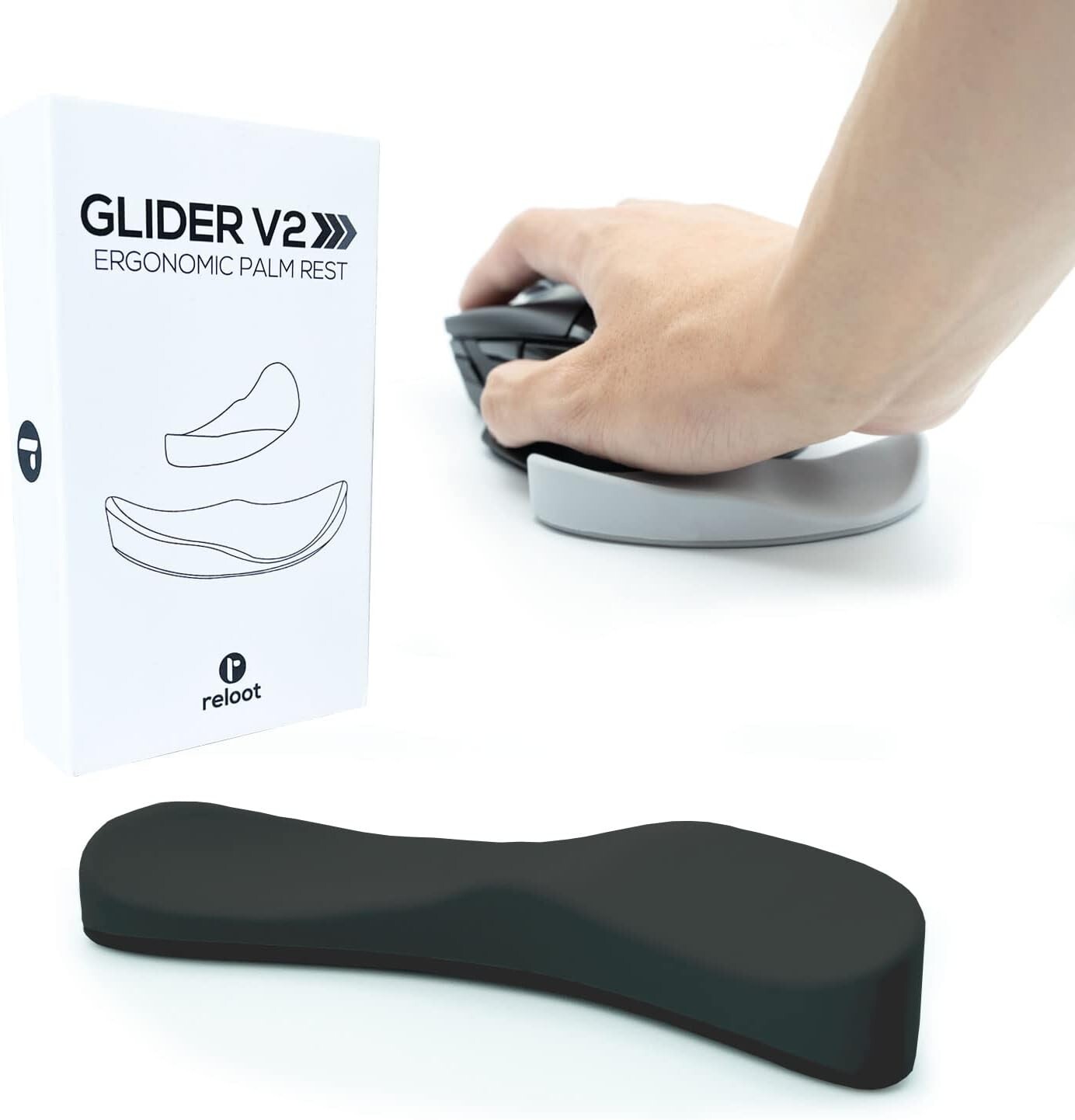 Glider v2 - Ergonomic Gliding Palm Rest, Smooth Glide, Soft Cooling Material, Sl