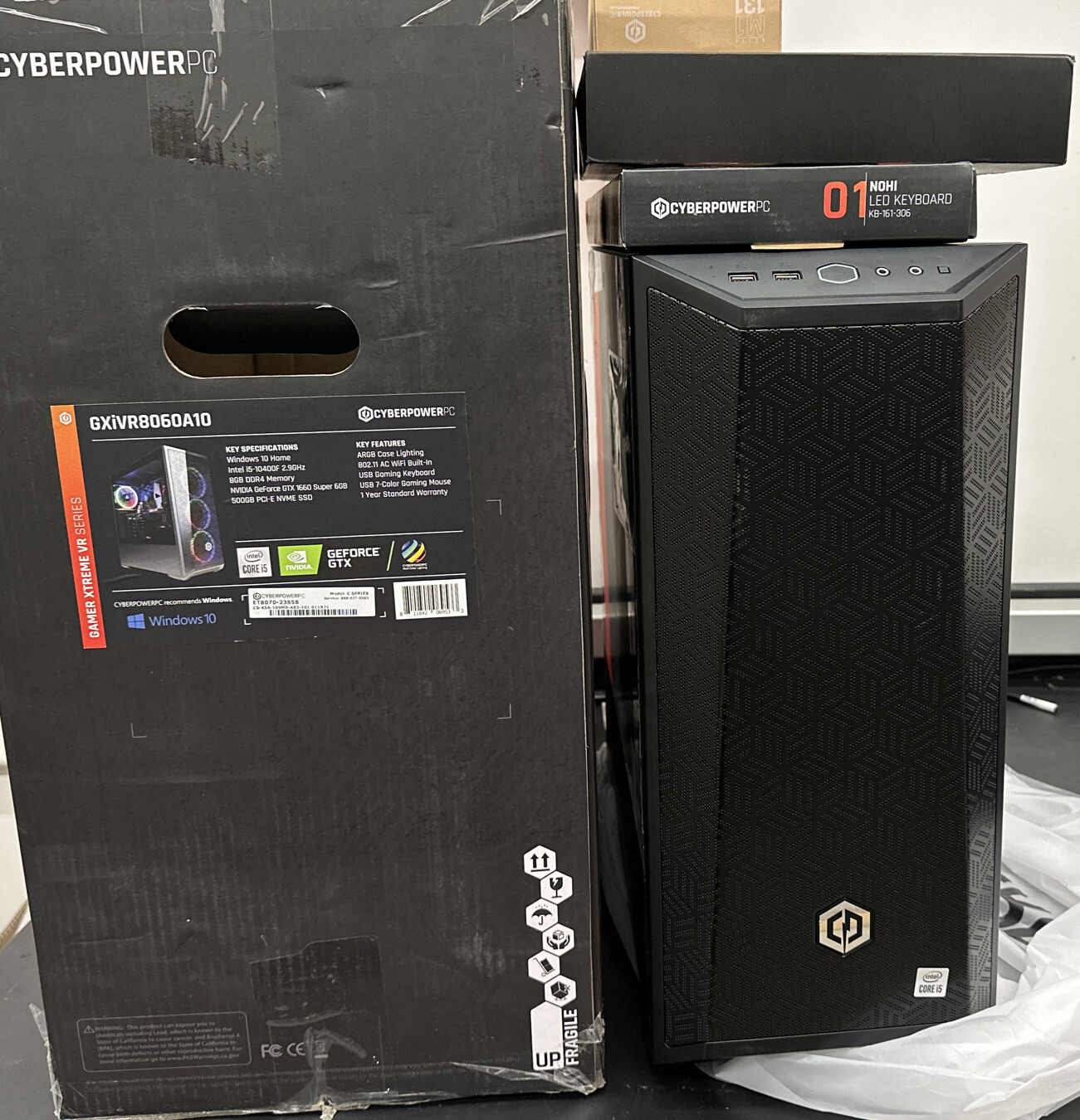 CyberPowerPC GXIVR8060A10 (500GB, Intel Core i5 10th Gen., 2.90GHz, 8GB) Gaming