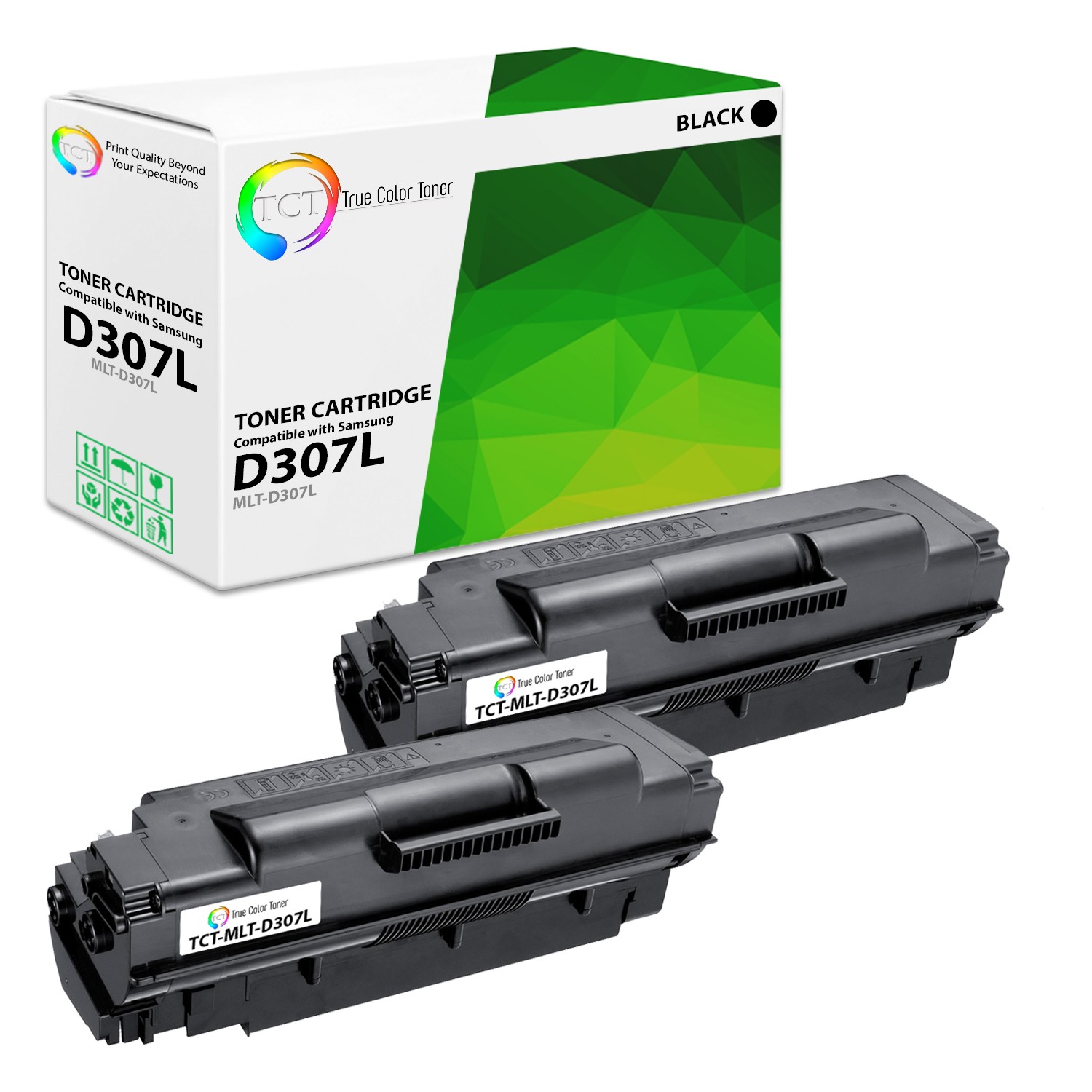 2Pk TCT MLT-D307L High Yield For Samsung ML-5010ND Compatible Toner Cartridge
