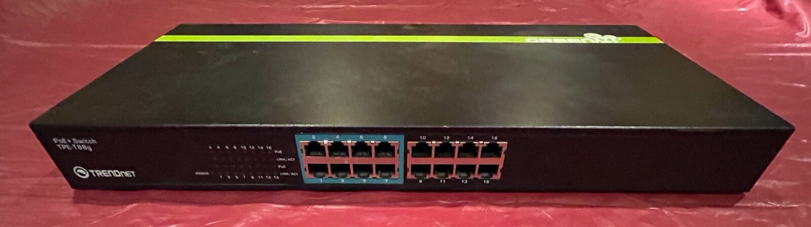 Trendnet TPE-T88g 16-Port GREENnet 10/100 Mbps PoE+ Switch