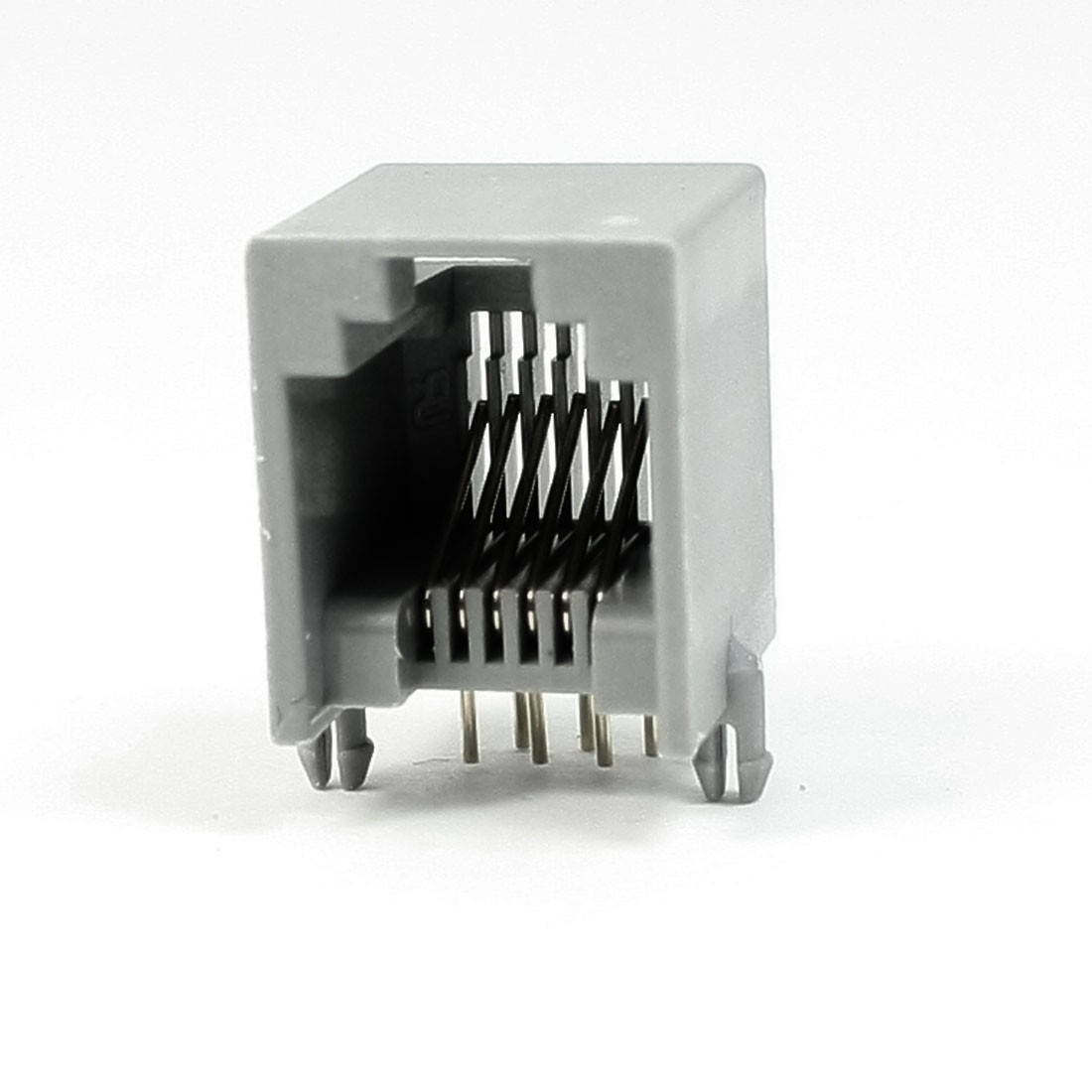 10 Pcs RJ12 6P6C Computer Internet Network Jack Socket Gray PCB Jack Socket
