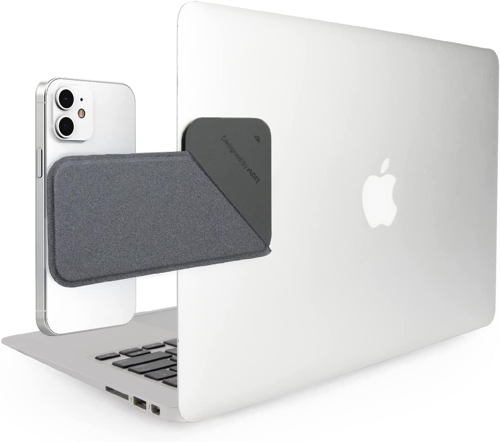 Magnetic Laptop Phone Holder, Slim Foldable Adjustable Monitor Mount for Laptop