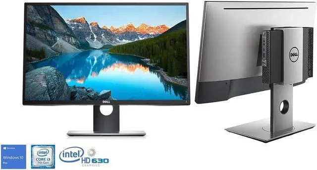 Dell 22 in Monitor Desktop PC- i3-7100T 8 GB DDR4 256GB SSD W10 Pro