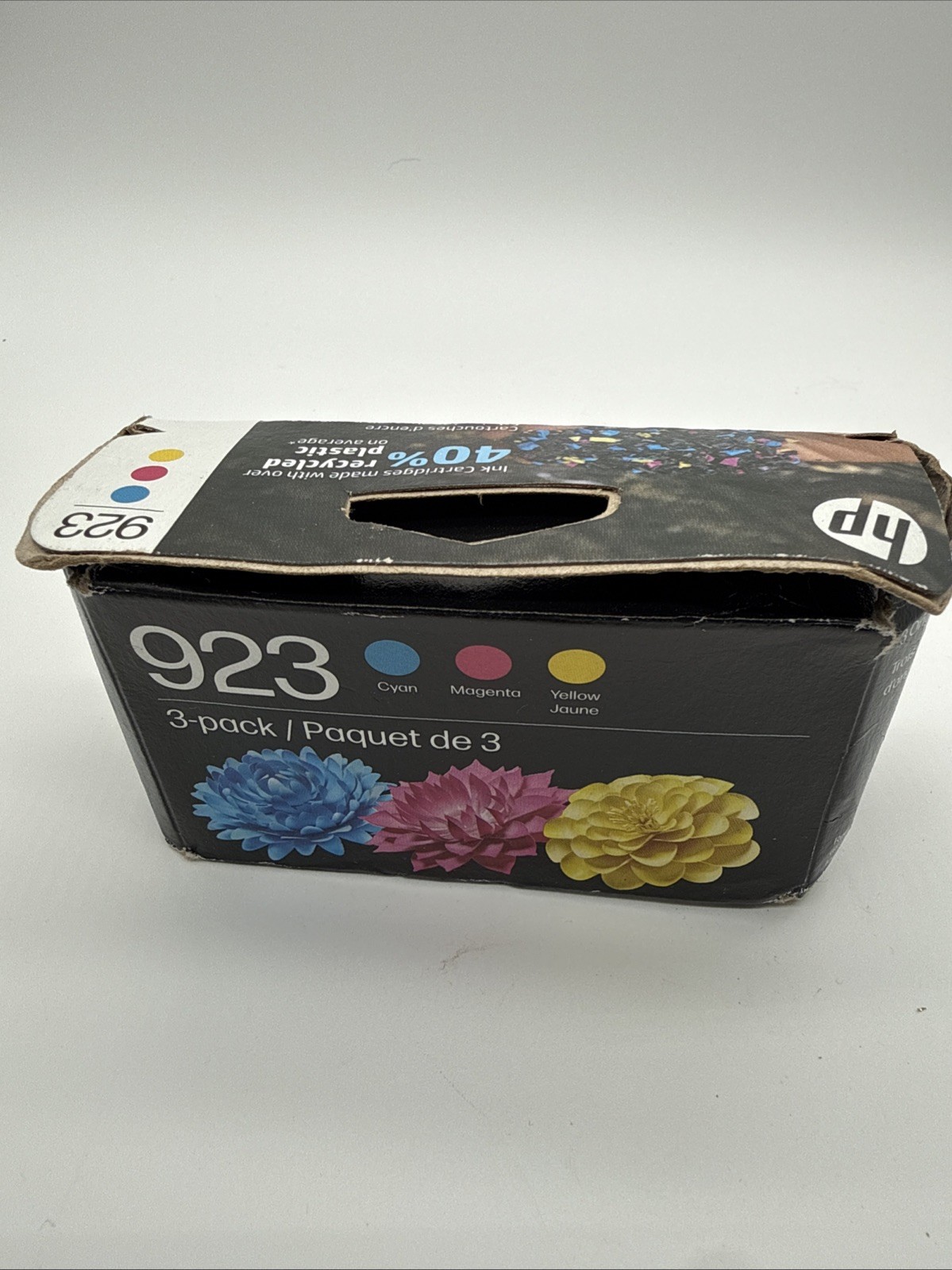 HP 923 3-Pack Ink Cartridges Color Cyan Magenta Yellow New Exp 10/27