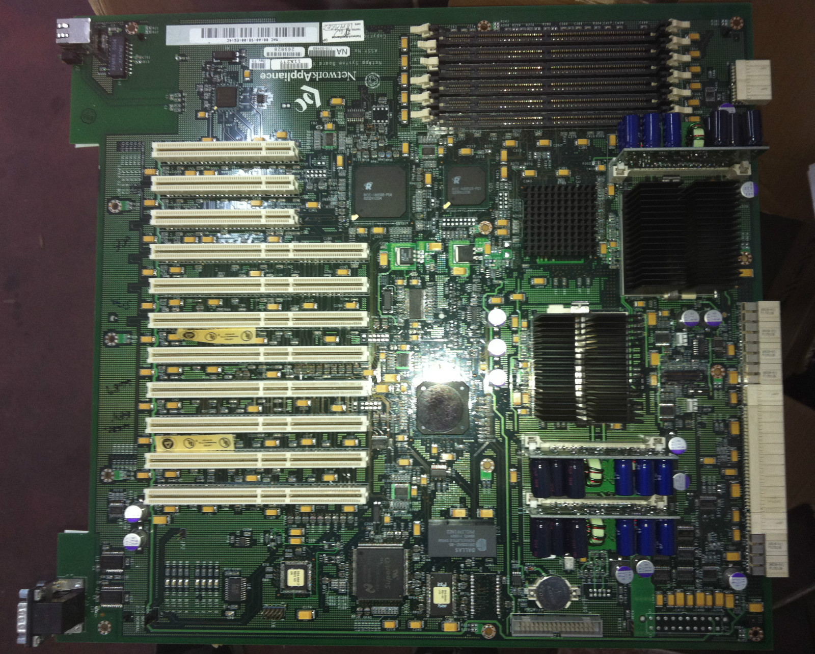 NetApp 110-02460 F880 X3880C Motherboard w/2x Intel PIII 866MHz CPU SL4ZJ