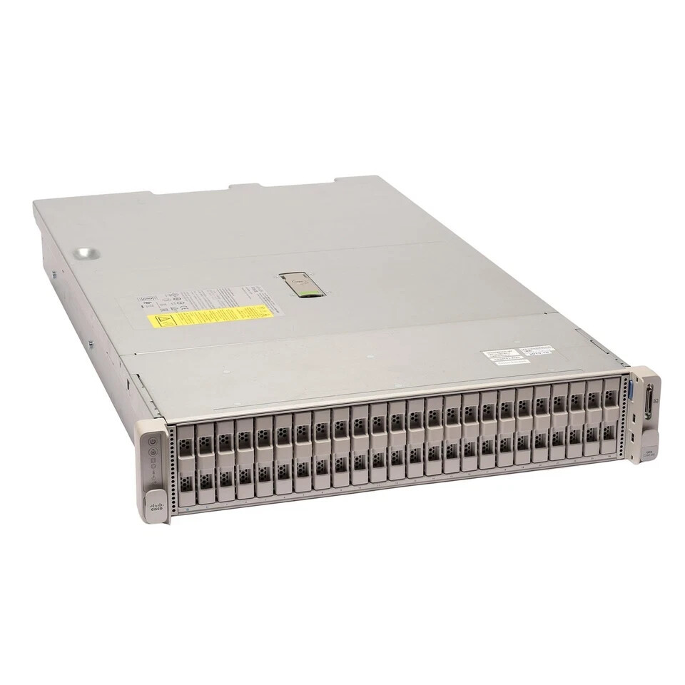 Cisco UCSC-C240-M5SX 24SFF Server, 2x Platinum 8173M, 64GB RAM, 25GbE, RAID