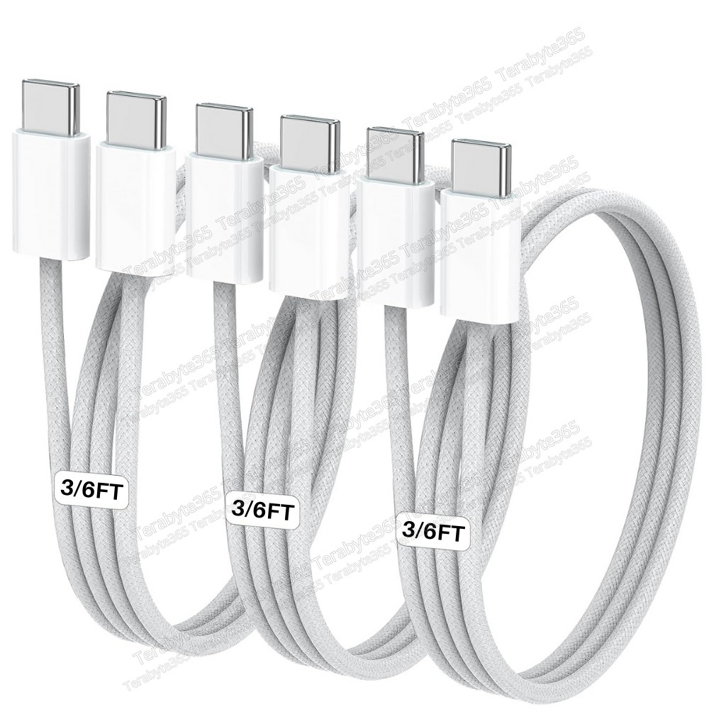 60W Fast Charging USB C to USB C Type C Cable Data Lead for MacBook Samsung S24