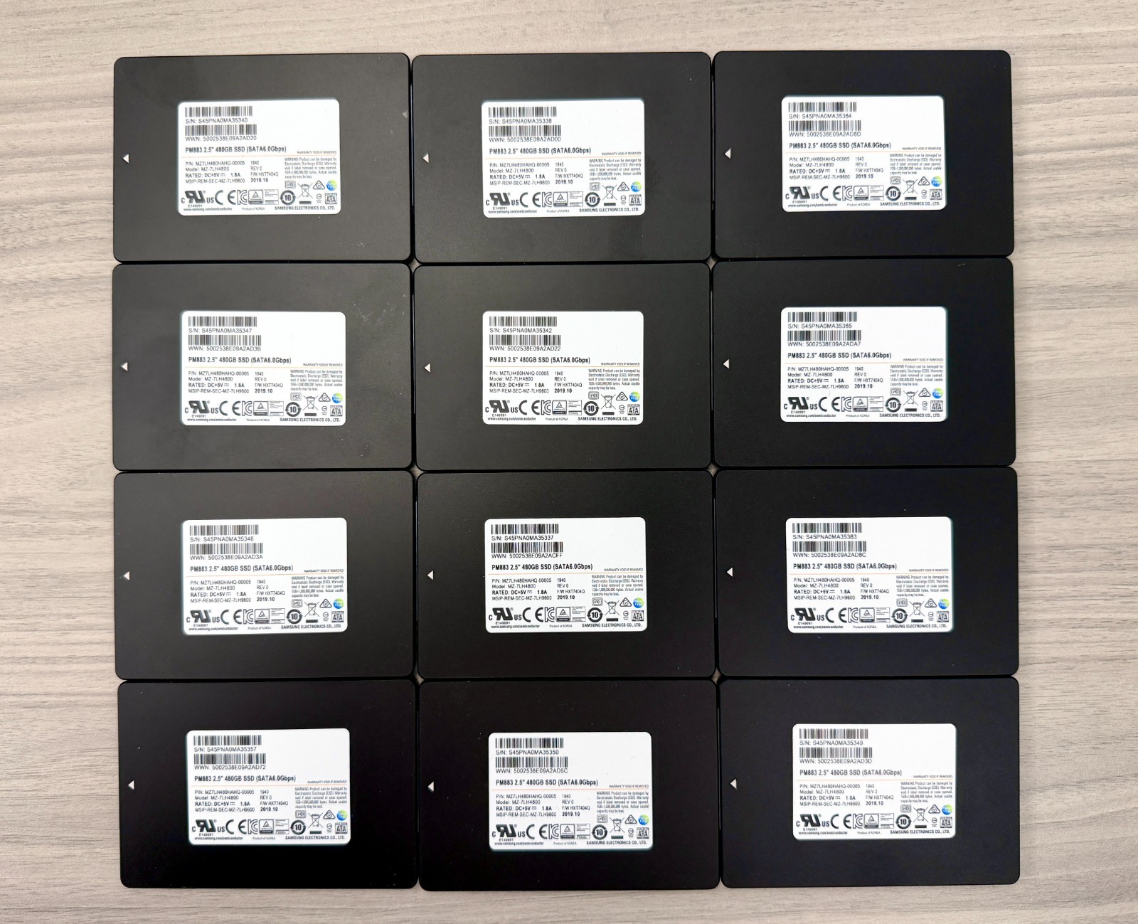 SAMSUNG 480GB Enterprise SSD - PM883 2.5" SATA 6.0Gbps MZ7LH480HAHQ-00005