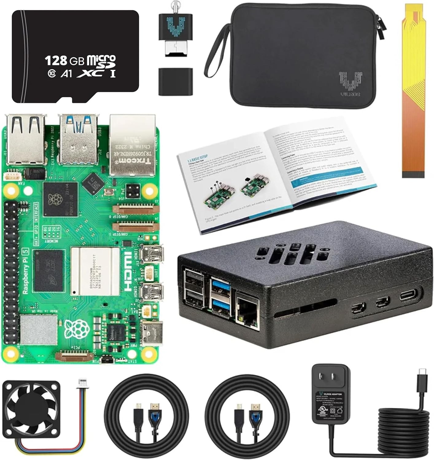 Single Board Computer Starter Kit 4GB RAM Aluminum Case Power