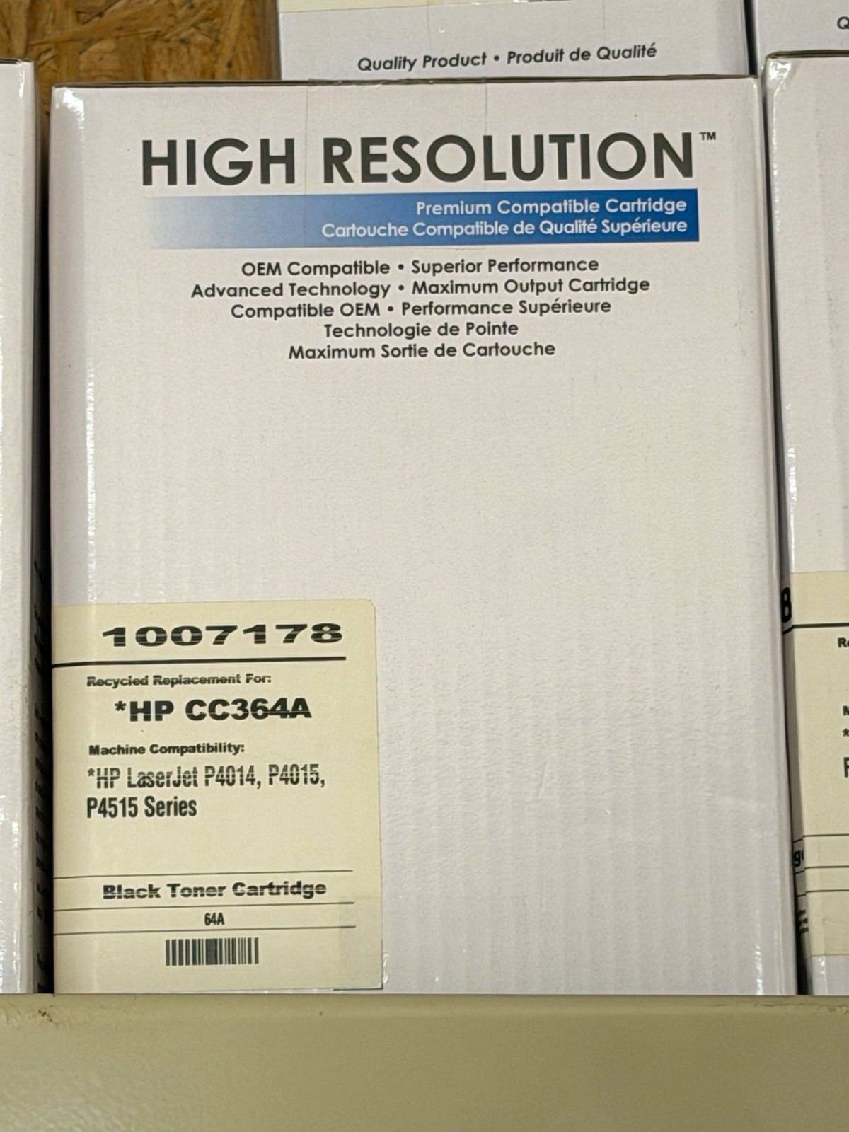High Resolution Black Compatible Toner for HP CC364A 64A LaserJet P4014/15