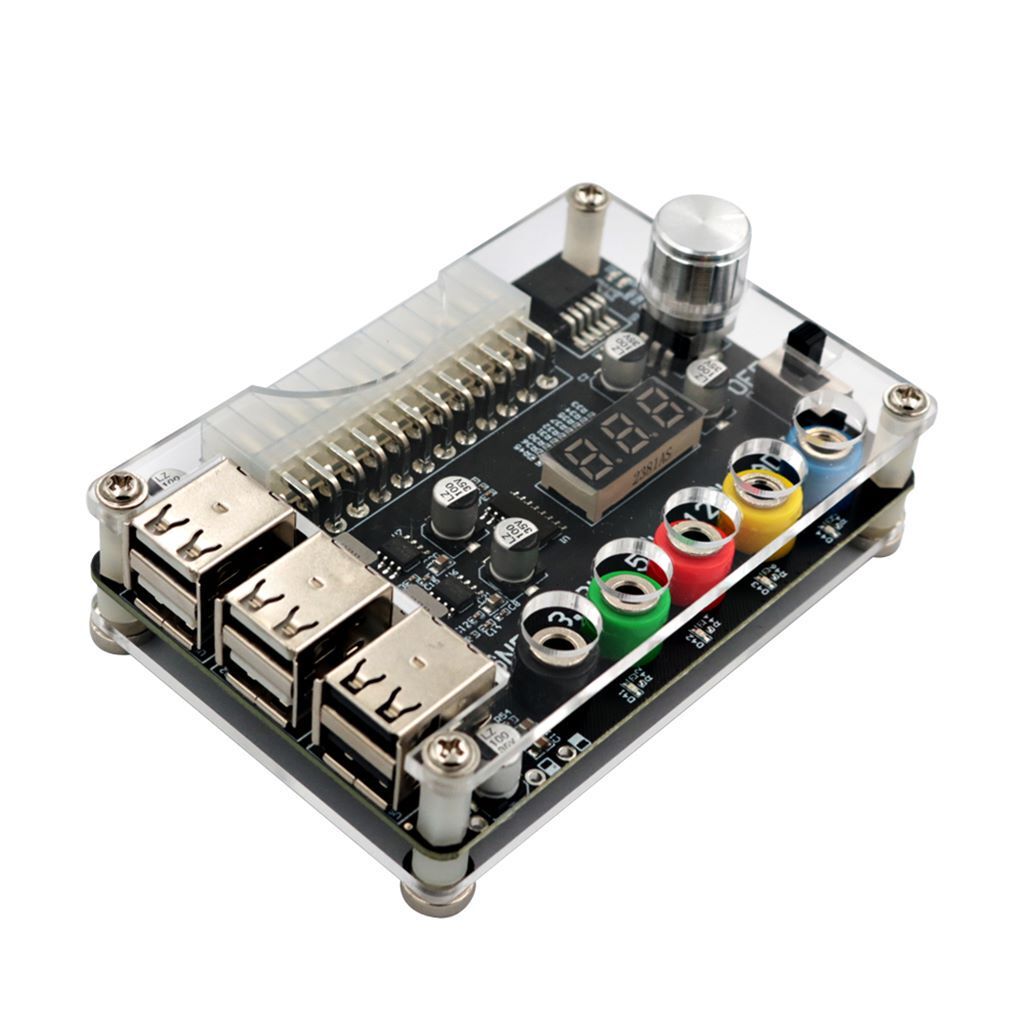 24Pin ATX Power Supply Breakout Board  Case Kit Module Adapter Power Connector