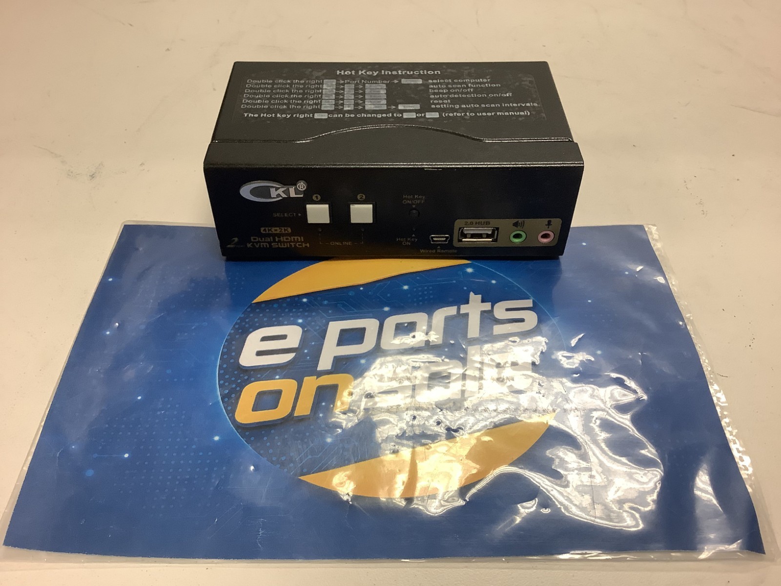 CKL CKL-922HUA 2-Port Dual Monitor HDMI KVM Switch, L-V4B