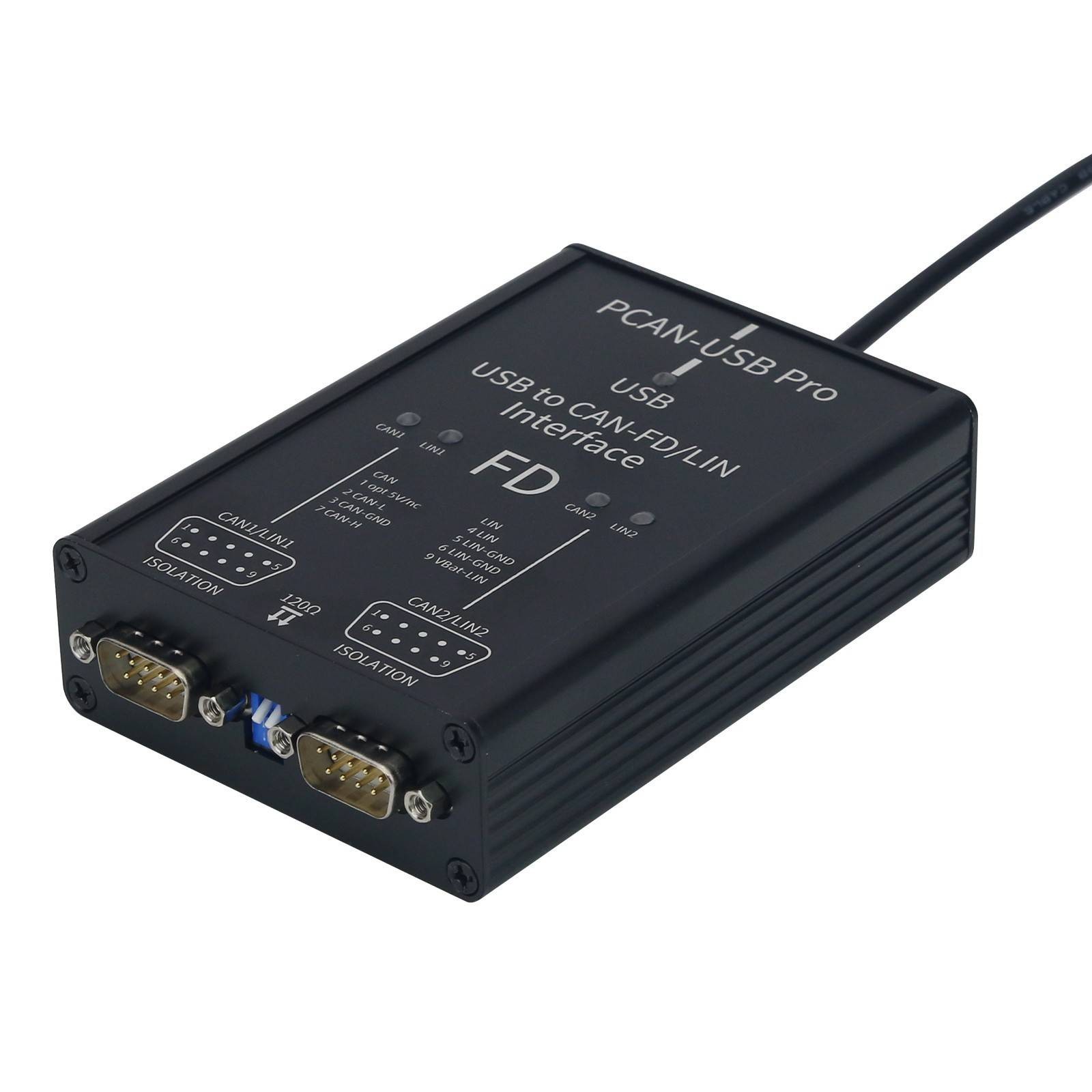 PCAN-USB Pro PCAN FD Pro 2-Channel 12Mbit/s USB to CAN-FD/LIN Adapter