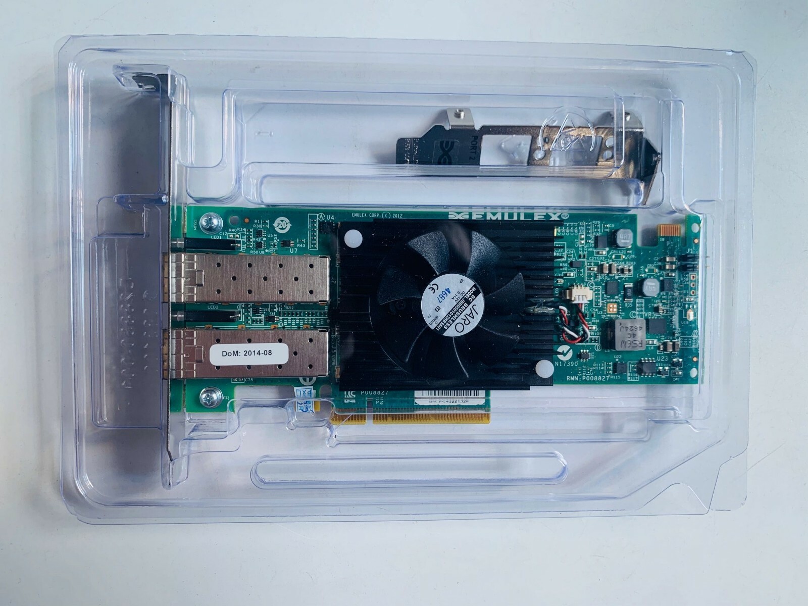 Dell Emulex P008827-23E 10Gbe SFP+ Dual Port Network Interface Card RFPC9