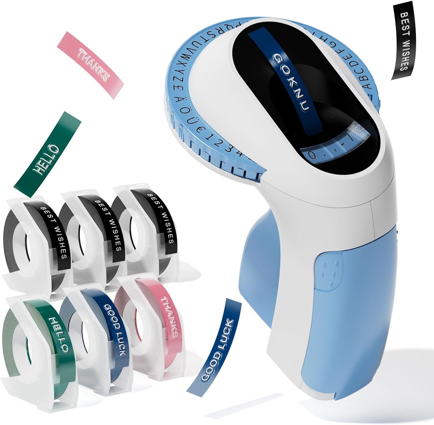Phomemo Embossing Label Maker with 5Color Label Tape 9mm Dymo Omega Xpress Maker