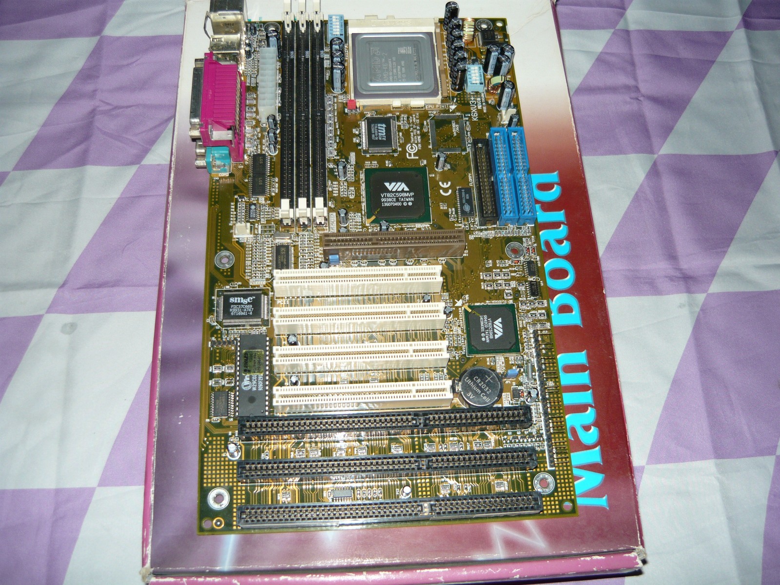 Vintage DFI K6XV3+ Rev B Socket 7 Motherboard AMD K6-2 500 Used Description