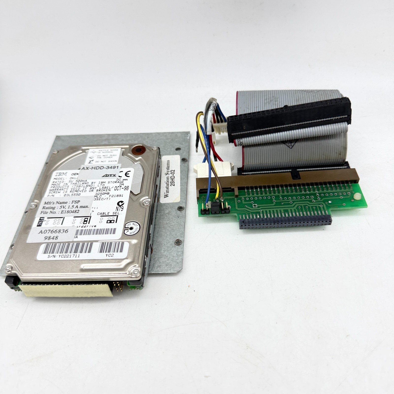 WinStation Systems 25HD-02 SCSI Adapter w/ IBM DKLA-23240 3.25GB HDD