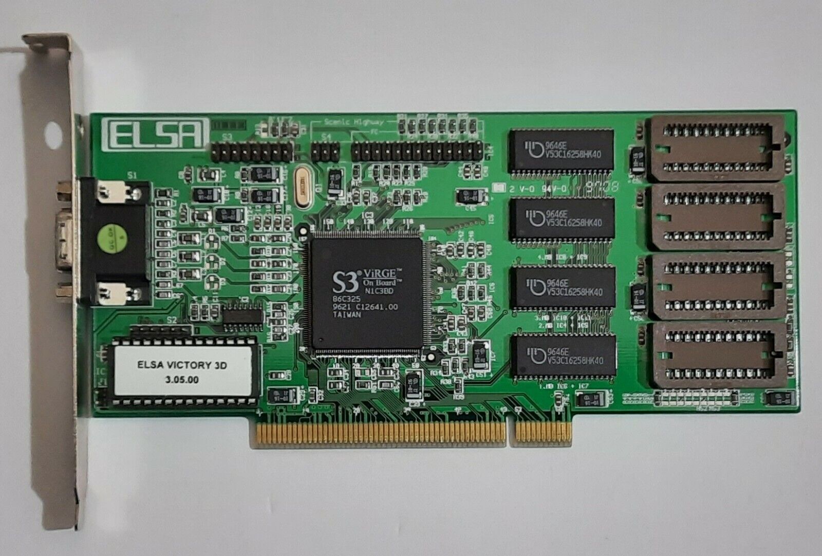ELSA Victory 3D PCI Graphics Card (S3 ViRGE, 86C325, 2MB, Retro, 1996)
