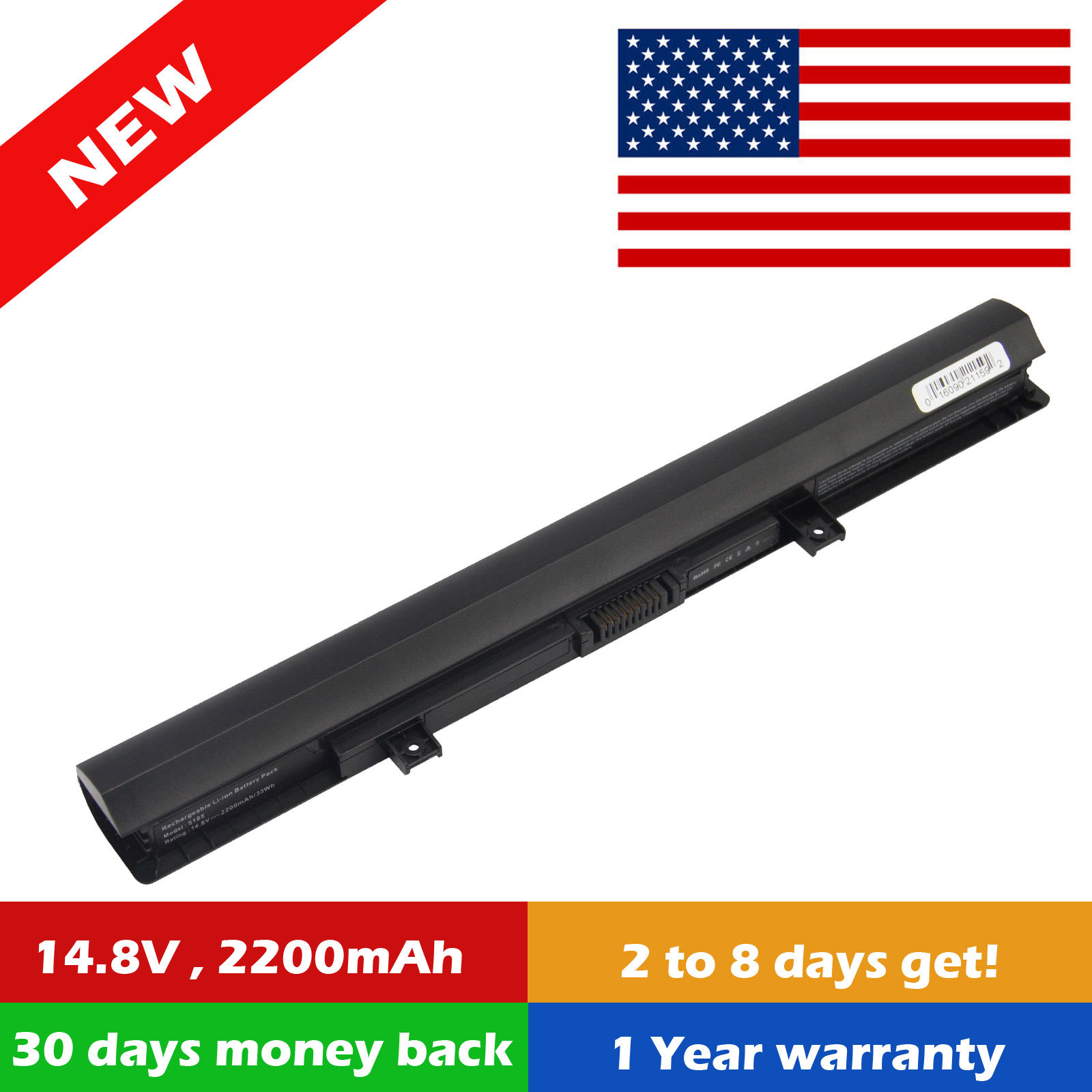 Battery for Toshiba Satellite C55-B5356 C55-B5362 C55-B5390 C55-B5392 C55D-B5206