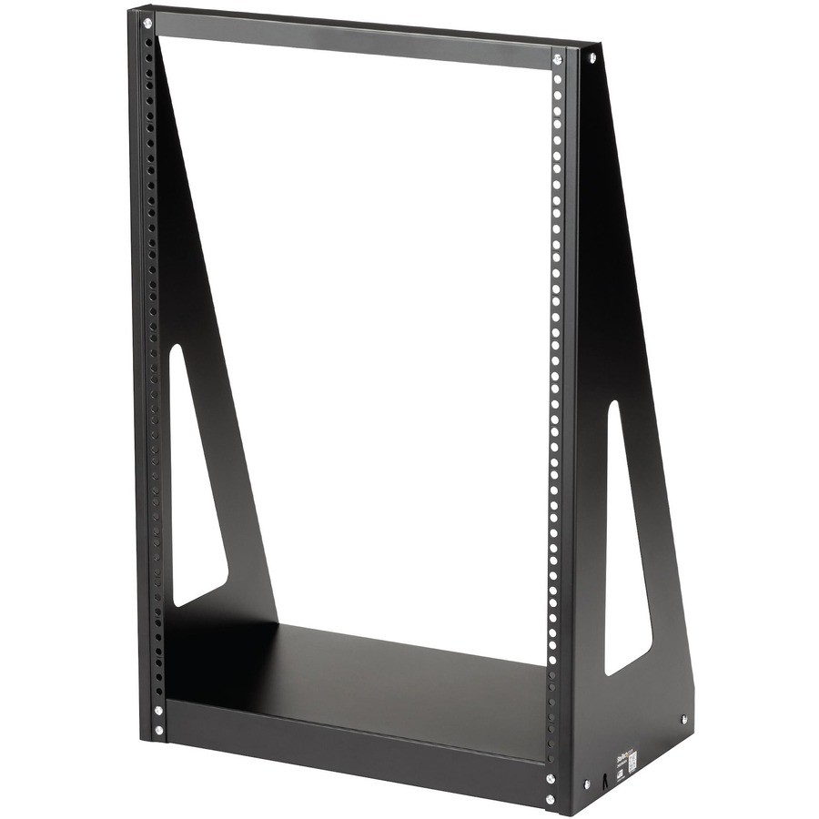 StarTech 2-Post 16U Heavy-Duty Desktop Server Rack, Small Open Frame 19in