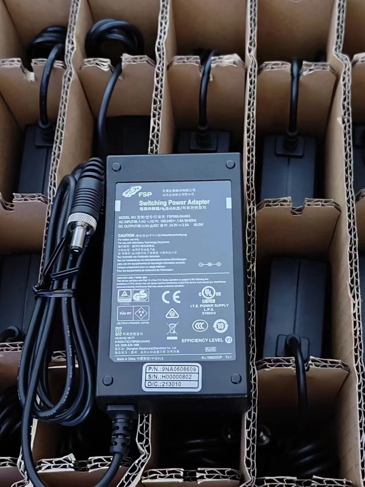 Genuine FSP FSP060-DAAN3 AC/DC Switching Power Supply Adapter 24V 2.5A 60W n/PC