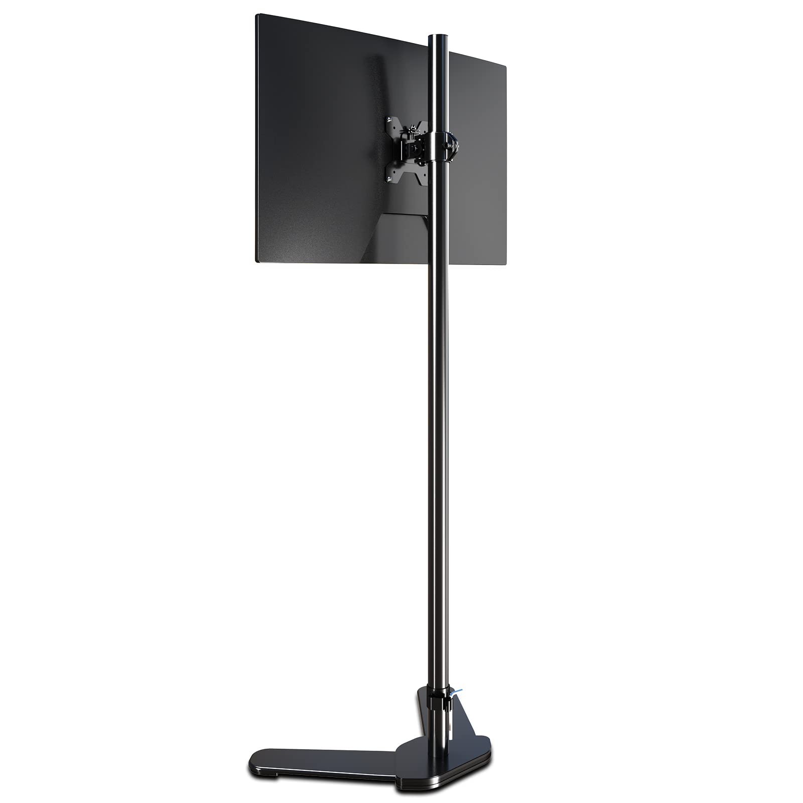Single Tall Monitor Mount, Extra Long Computer Stand with 47 inch Pole, Floor